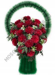 Корзина Ванкувер с помпоными георгинами выс.100/110см ш.65см