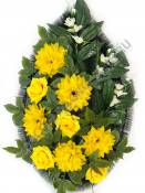 Венок с георгинами Лавендер выс.85/100см ш.50см