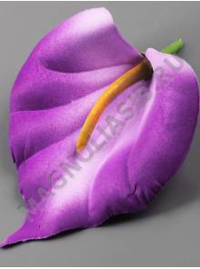 Калла с пестиком флок 1сл 10см (бел крас син лайм оран мал фиол сир)