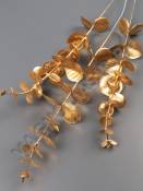 Ветка эвкалипта пластмас. 34см (золото)