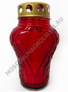 Лампада неугасимая стеклянная со сменным блоком 120 мм. 